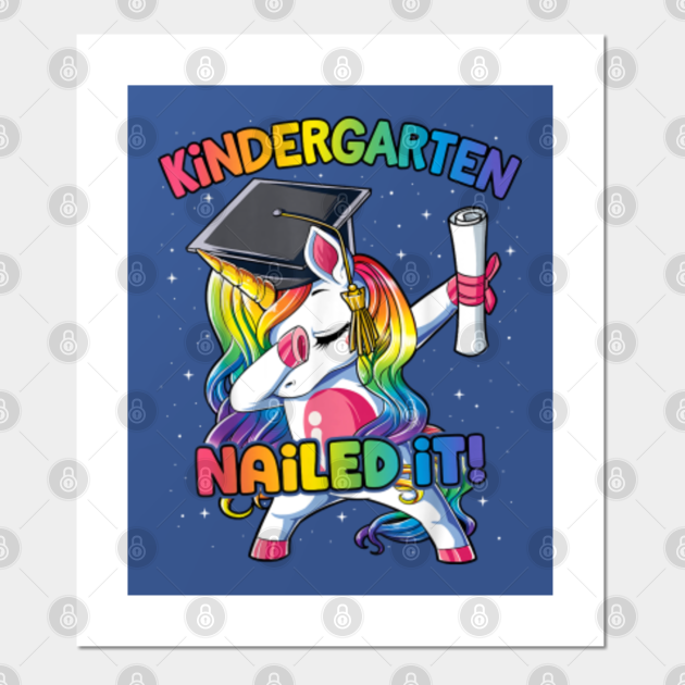 Dabbing Unicorn Kindergarten Nailed It Graduation Class of 2020